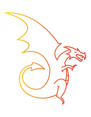 Dragon on line gradient style