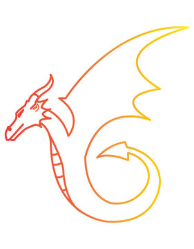 Dragon on line gradient style