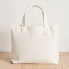 Mockup of a white tote bag for designers and merchants 