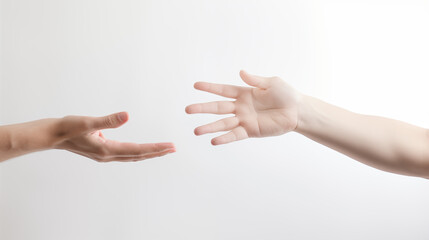 Hand reaching out to another hand, concept for help and support groups and uplifting society