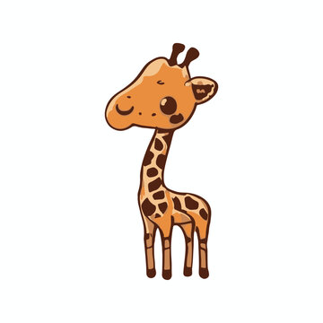 Giraffe animal vector illustration 