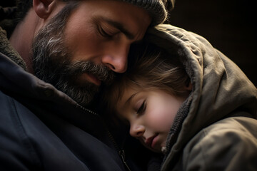 Father spend time with his child. Modern fatherhood . Father's Day