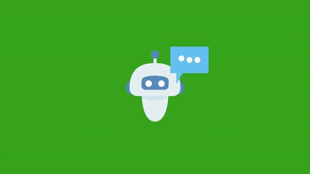 chat robot icon animation concept.