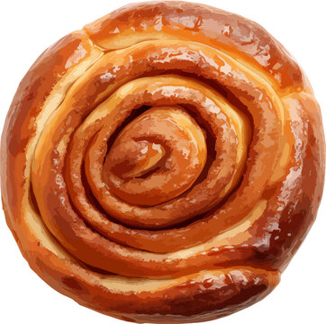 recommend clip art: Sweet cinnamon bun roll clip art
