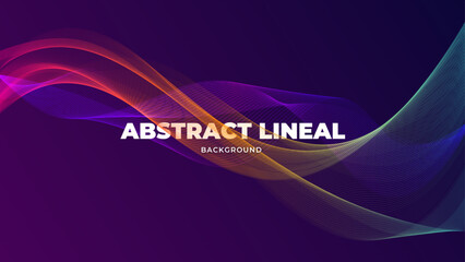 Abstract Dark Background with Gradient Blending Waves. This background can be used as a wallpaper, typography slide, landing page, poster or banner. 