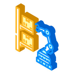 automated warehouse autonomous delivery isometric icon vector. automated warehouse autonomous delivery sign. isolated symbol illustration