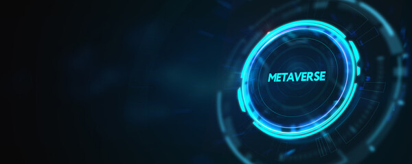 Metaverse virtual world, metaverse digital world intelligent futuristic interface technology. 3d illustration