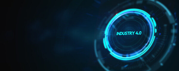 Industry 4.0 Cloud computing, physical systems, IOT, cognitive computing industry. 3d illustration