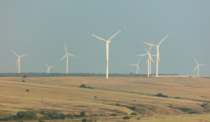 Wind power plants in nature. Technologies