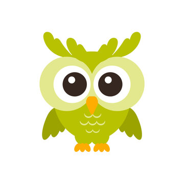 vector cute owl interested in something pattern