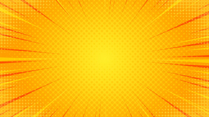 yellow sun comic abstract background