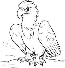 hand drawn eagle drawing illustration 