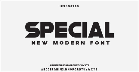 Special Sport Modern Alphabet Font. Typography Trend urban style
