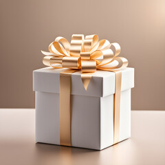 Beautiful and luxury gift box with bow