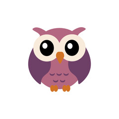vector cute owl interested in something amazing