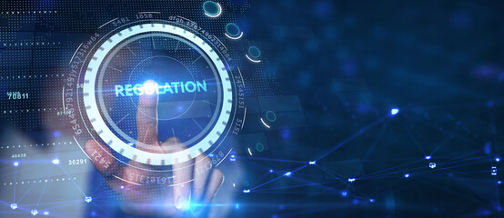 Business, Technology, Internet and network concept. Regulation Compliance Rules Law Standard.