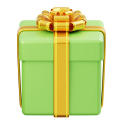 3D Green Color Gift Box