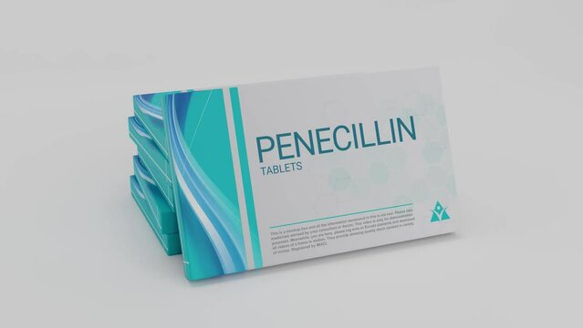 PENICILLIN tablets in medicine box