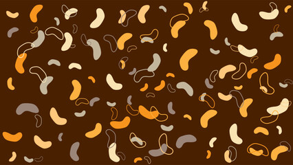 SEAMLESS HAND DRAWN DOODLE BLOB SHAPES PATTERN TEXTURE COLORFUL TEMPLATE ABSTRACT BACKGROUND TRENDY DESIGN VECTOR