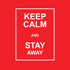 Stay Calm and Maintain Distance Banner - EPS Vector Illustration for Social Distancing Awareness and Design Projects