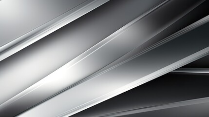 Luxury Realistic Diagonal Overlapping Glossy Silver