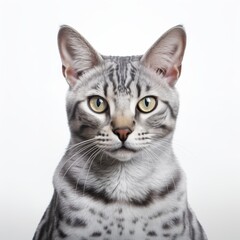 Fototapeta premium Egyptian_Mau_cat_photorealism_style_on_white_background