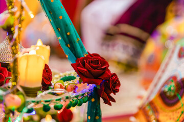 Afghani pre wedding heena henna night ritual items close up - Powered by Adobe