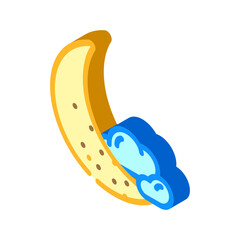 crescent moon sleep night isometric icon vector. crescent moon sleep night sign. isolated symbol illustration