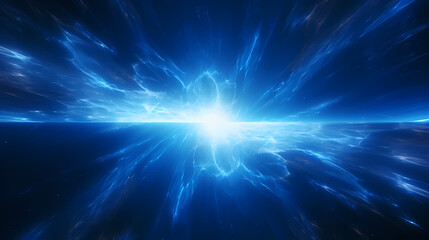Obraz premium Digital blue glowing high energy plasma force field in space poster background