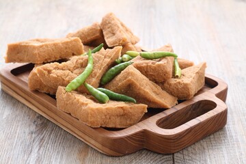 Tahu sumedang is a Sundanese deep-fried tofu from Sumedang, West Java, Indonesia. It was first made by a Chinese Indonesian named Ong Kino. It has some different characteristics from other tofu.