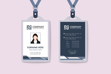 Corporate id card design template