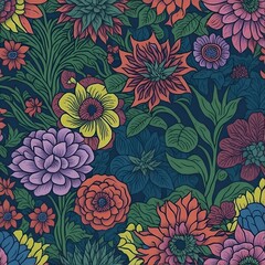 Flower design elements. Exotic flower jungle and plants. Contemporary modern trendy. Generative AI