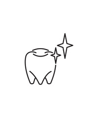 tooth icon, vector best line icon.