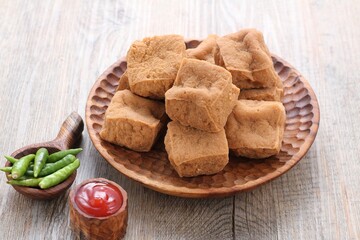 Tahu sumedang is a Sundanese deep-fried tofu from Sumedang, West Java, Indonesia. It was first made by a Chinese Indonesian named Ong Kino. It has some different characteristics from other tofu.