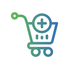 shopping cart gradient icon