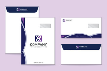 Abstract colorful business envelope template design