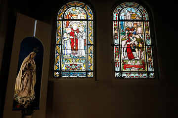 Saint Honore d'Eylau church, Paris, France. Stained glass.