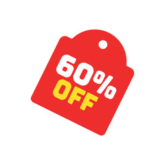 tag with discount sign symbol vector glyph color icon