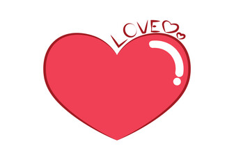 A heart of love filled with beautiful emotions. Style 1 ,Line art ,Colour  red