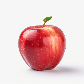 Red apple isolated on white background