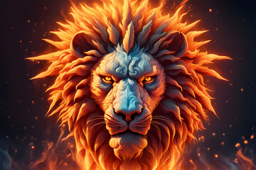Obraz premium lion in the sun