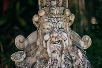 Confucius face in marble sculpture - 682722186