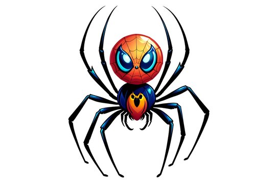 A Cartoonish Spider in a Playful Pose (JPG 300Dpi 10800x7200)