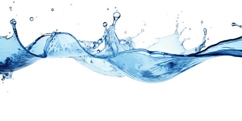 water splash isolated on white background. AI Generated