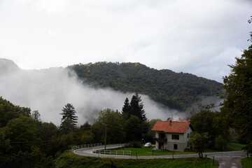 Beautiful Landscapes of north italy, woods, forests, routes and mountains