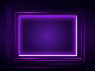 A clean purple geometric frame with a modern rectangular design on a light background.