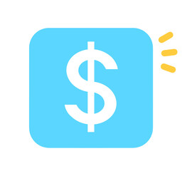 シンプルな水色のドルマーク