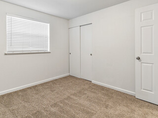 Modern residential empty bedroom interior