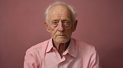 Elderly Man Pastel Pearl Background