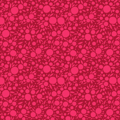 Seamless pattern of the colorful flowers with leaves